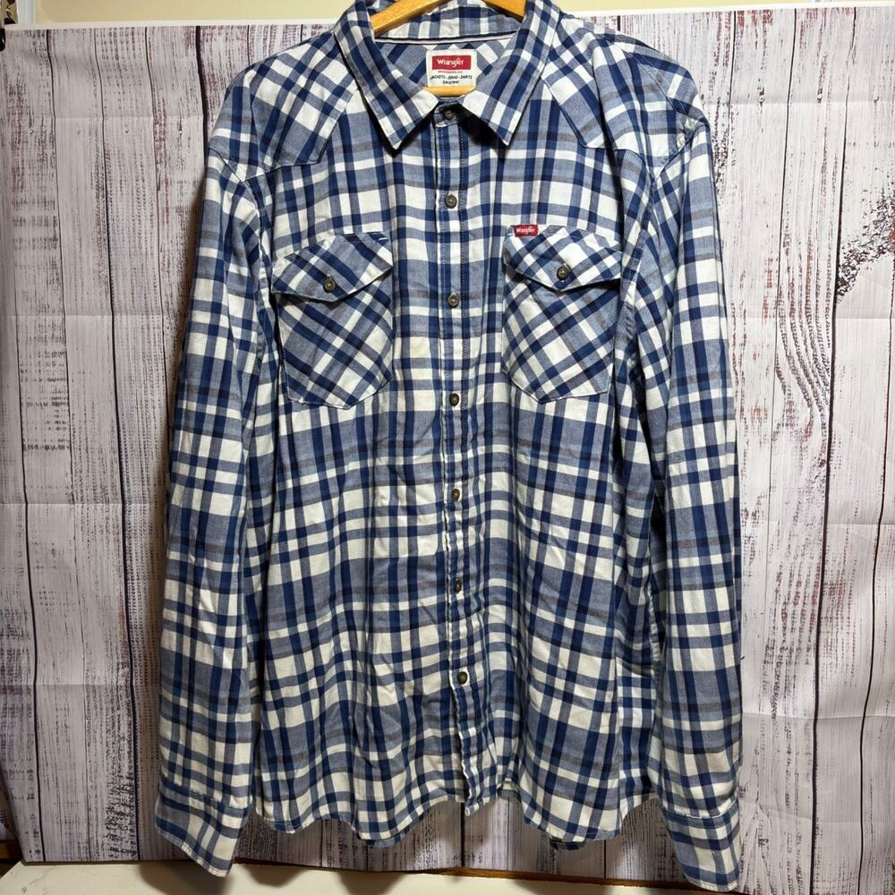 Vintage Wrangler Indigo Greensboro NC Button Down Men’s 3XL